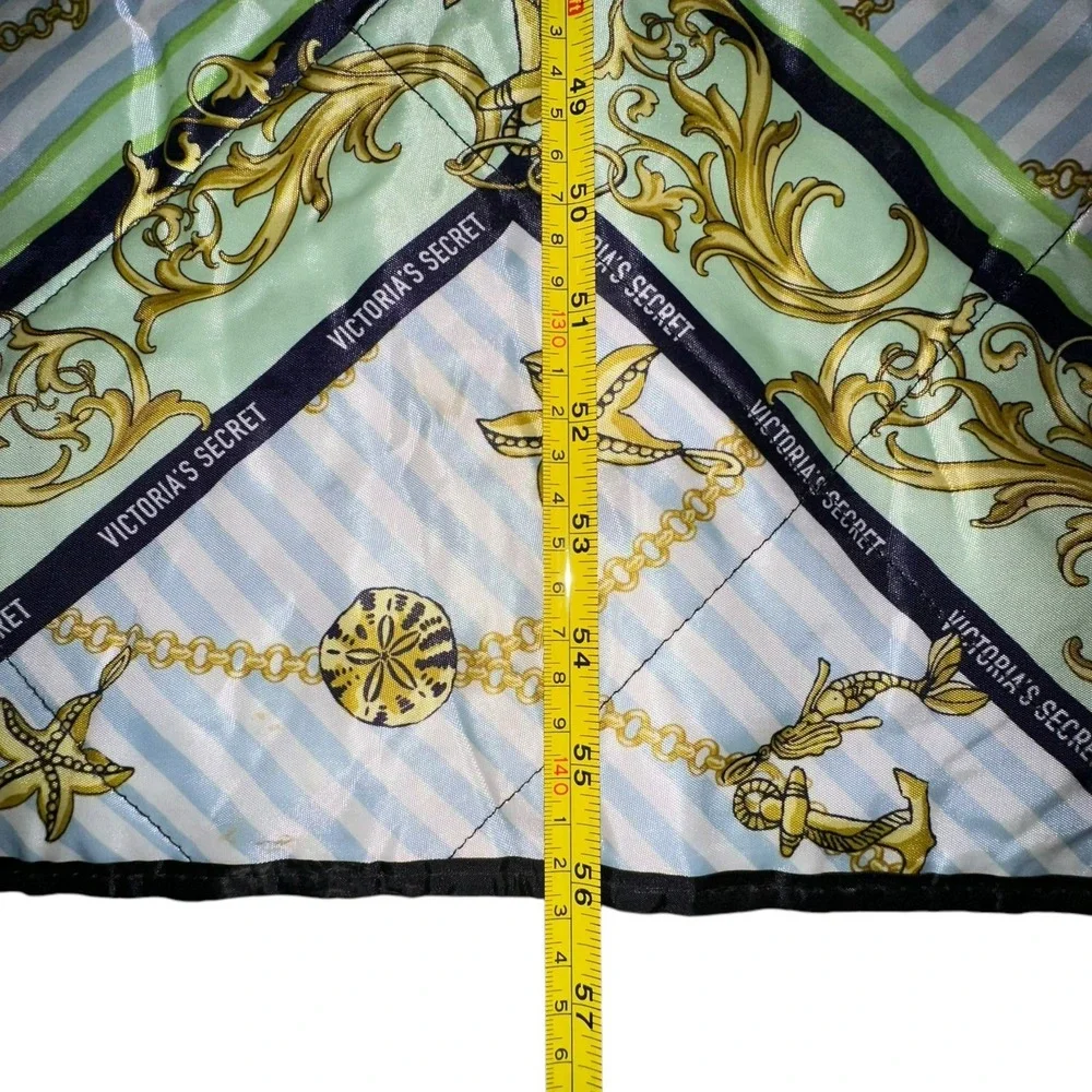 Victorias Secret Picnic Blanket Roll With Handle‎ Nautical Anchor Print 57 X 50